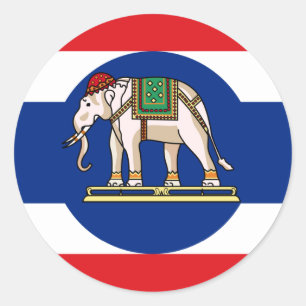 Ambassadeur Thailand, Thailand vlag Ronde Sticker