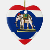 Ambassadeur Thailand, Thaise vlag Keramisch Ornament (Rechts)