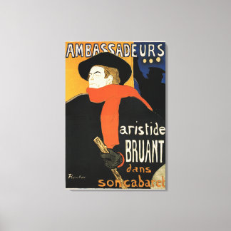 Ambassadeurs Aristide Bruant van Lautrec Canvas Afdruk