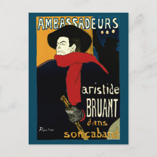 Ambassadeurs Art Nouveau in Toulouse Lautrec Briefkaart