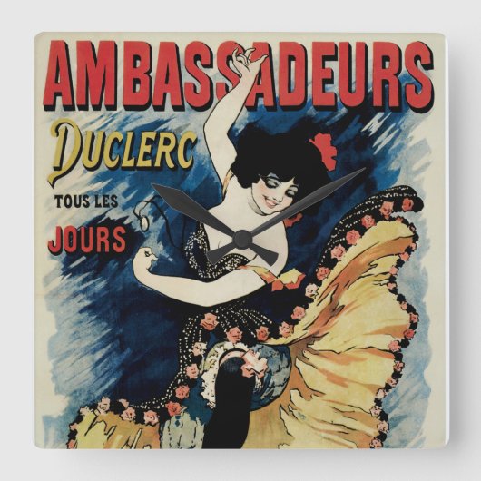 Ambassadeurs Vierkante Klok (Voorkant)