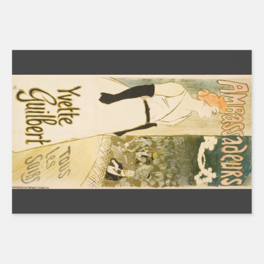 Ambassadeurs Yvette Guilbert door Theophile Steinl Inpakpapier Vel (Voorkant 2)