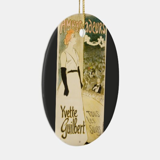 Ambassadeurs Yvette Guilbert door Theophile Steinl Keramisch Ornament (Rechts)