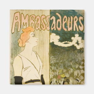 Ambassadeurs Yvette Guilbert door Theophile Steinl Magneet