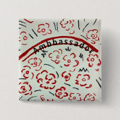 Ambassador Vierkante Button 5,1 Cm (Voorkant)