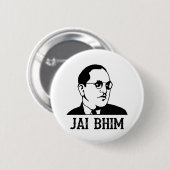 Ambedkar Jayanthi Jai Bhim/Bheem Ronde Button 5,7 Cm (Voorkant /achterkant)