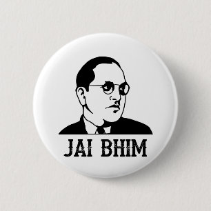 Ambedkar Jayanthi Jai Bhim/Bheem Ronde Button 5,7 Cm