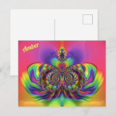 AMBER ~ 3D Design Pattern ~ Multi Colours Briefkaart (Voorkant / Achterkant)