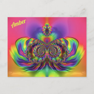AMBER ~ 3D Design Pattern ~ Multi Colours Briefkaart