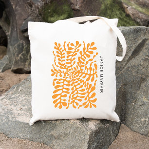 Amber Abstracte geometrische moderne kunst Tote Bag