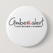 Amber alert ingbericht ronde button 7,6 cm (Voorkant)