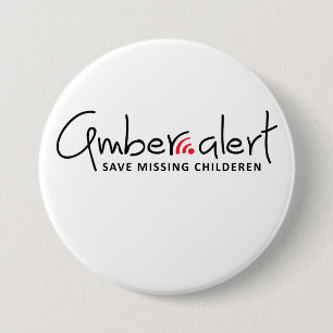 Amber alert ingbericht ronde button 7,6 cm