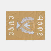 Amber Awareness Ribbon Angel Cancer Chemo Blanket Fleece Deken (Voorkant (Horizontaal))