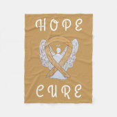 Amber Awareness Ribbon Angel Cancer Chemo Blanket Fleece Deken (Voorkant)
