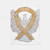 Amber Awareness Ribbon Appendix Cancer Blankets Fleece Deken (Voorkant)