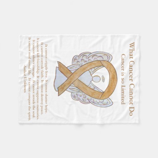 Amber Awareness Ribbon Appendix Cancer Blankets Fleece Deken (Voorkant (Horizontaal))