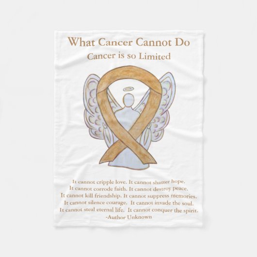 Amber Awareness Ribbon Appendix Cancer Blankets Fleece Deken (Voorkant)