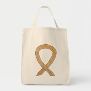 Amber Awareness Ribbon Custom Canvas tas