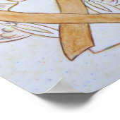 Amber Awareness Ribbon Engel Poster Kunstprint (Hoek)