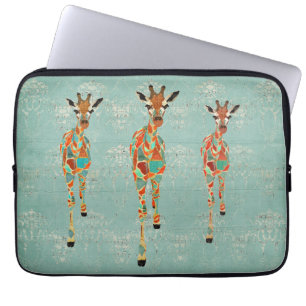 Amber & Azure Giraffe Computer Sleeve