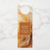 Amber Brandy Abstracte Ink Wedding ID1089 Flessenhanger (Voorkant)