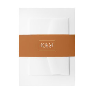 Amber Brandy Wedding Gold Lijst ID1089 Uitnodigingen Wikkel