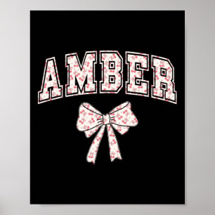 Amber Coquette Bow Shirt Vrouwen Ribbon Moederdag Poster