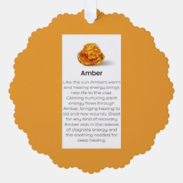 Amber Crystal Betekenis Sieraden Gift Kaart Label