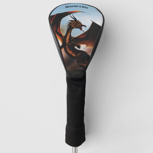 Amber Dragon Fantasy Golfheadcover (Voorkant)