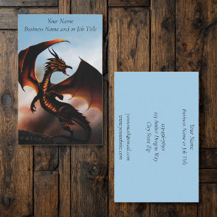 Amber Dragon Fantasy Visitekaartje