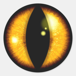 Amber Dragons Eye Ronde Sticker