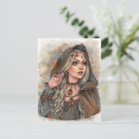 Amber Enchantress Briefkaart (Staand voorkant)