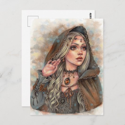 Amber Enchantress Briefkaart (Voorkant / Achterkant)