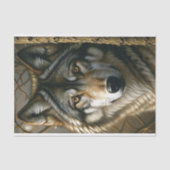 Amber Eye Wolf Forest Gaze Decoupage Tissuepapier (Voorkant)