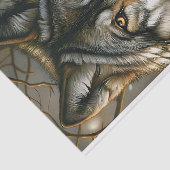 Amber Eye Wolf Forest Gaze Decoupage Tissuepapier (Detail)