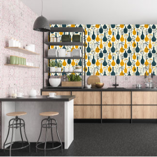 Amber Flora Society voor Luxe Airbnb Decoratie Behang
