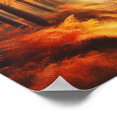 Amber Forest Path with Sunbeams – Autumn Poster  (Coin)