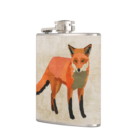 Amber Fox Flask Heupfles (Links)