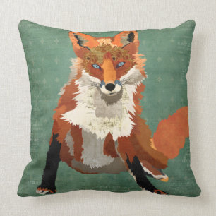 Amber Fox Retro Pillow Kussen