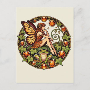 Amber Frog Fairy Briefkaart