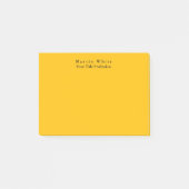 Amber Geel Elegant Professioneel Modern Post-it® Notes (Voorkant)