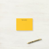 Amber Geel Elegant Professioneel Modern Post-it® Notes (Op bureau)