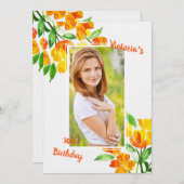 Amber Glory Foto Uitnodiging (Voorkant / Achterkant)