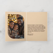 Amber Glow Cozy Vibes Christmas Photo Folie Feestdagenkaart (Binnenlaag)