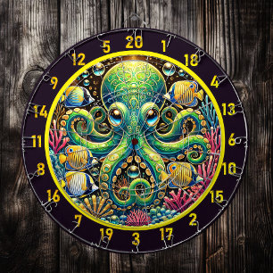 Amber Glow Octopus Dartboard Dartbord