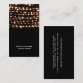 Amber Glow Slingerlichten Elegant Visitekaartje (Voorkant / Achterkant)