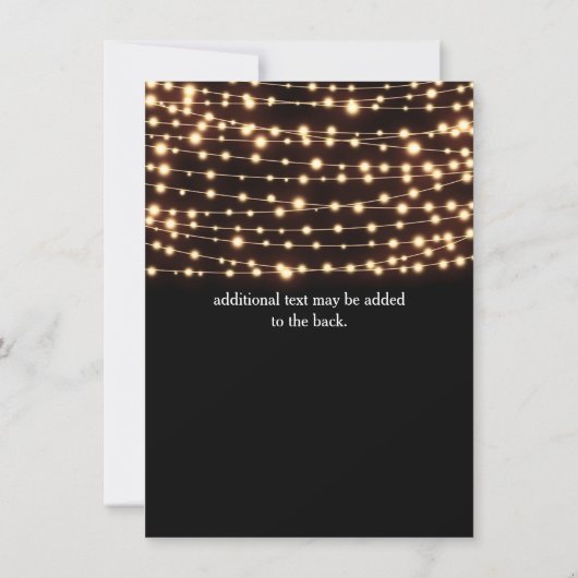 Amber Glow String Lights Sla de datum Kaart op (Achterkant)
