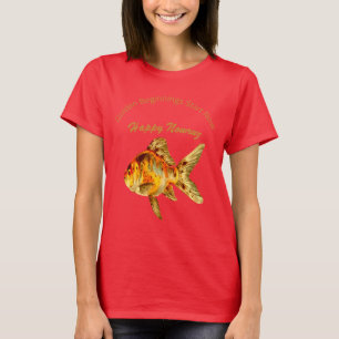 Amber Grace Gelukkige Nowruz Goudvis T-shirt
