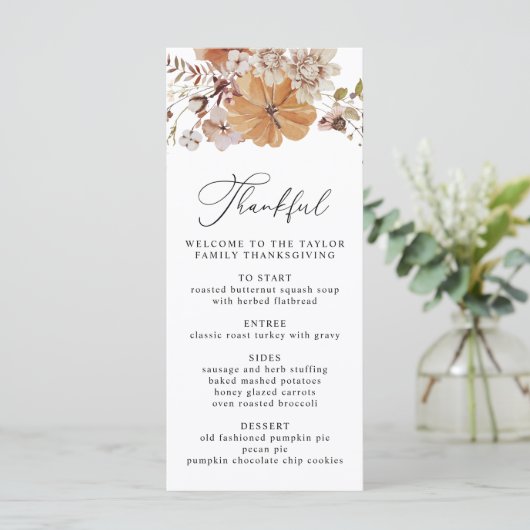 AMBER grâces dîner menu rustique modèle (Debout devant)