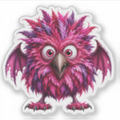 Amber - Grootogige Gevederde Plaag Sticker (Voorkant)